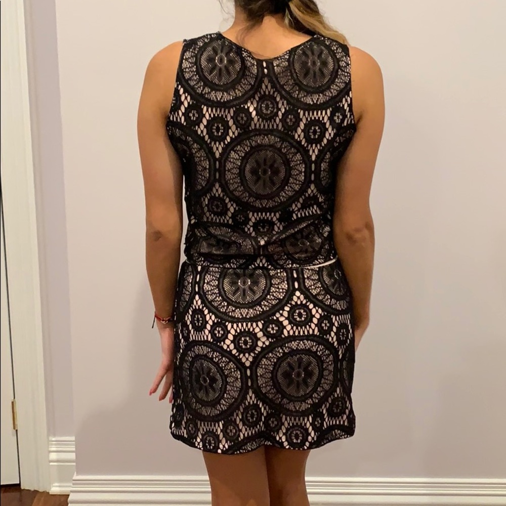 Girls Pink and Black Laced Two Piece Skirt and Top - Picture 2 of 2